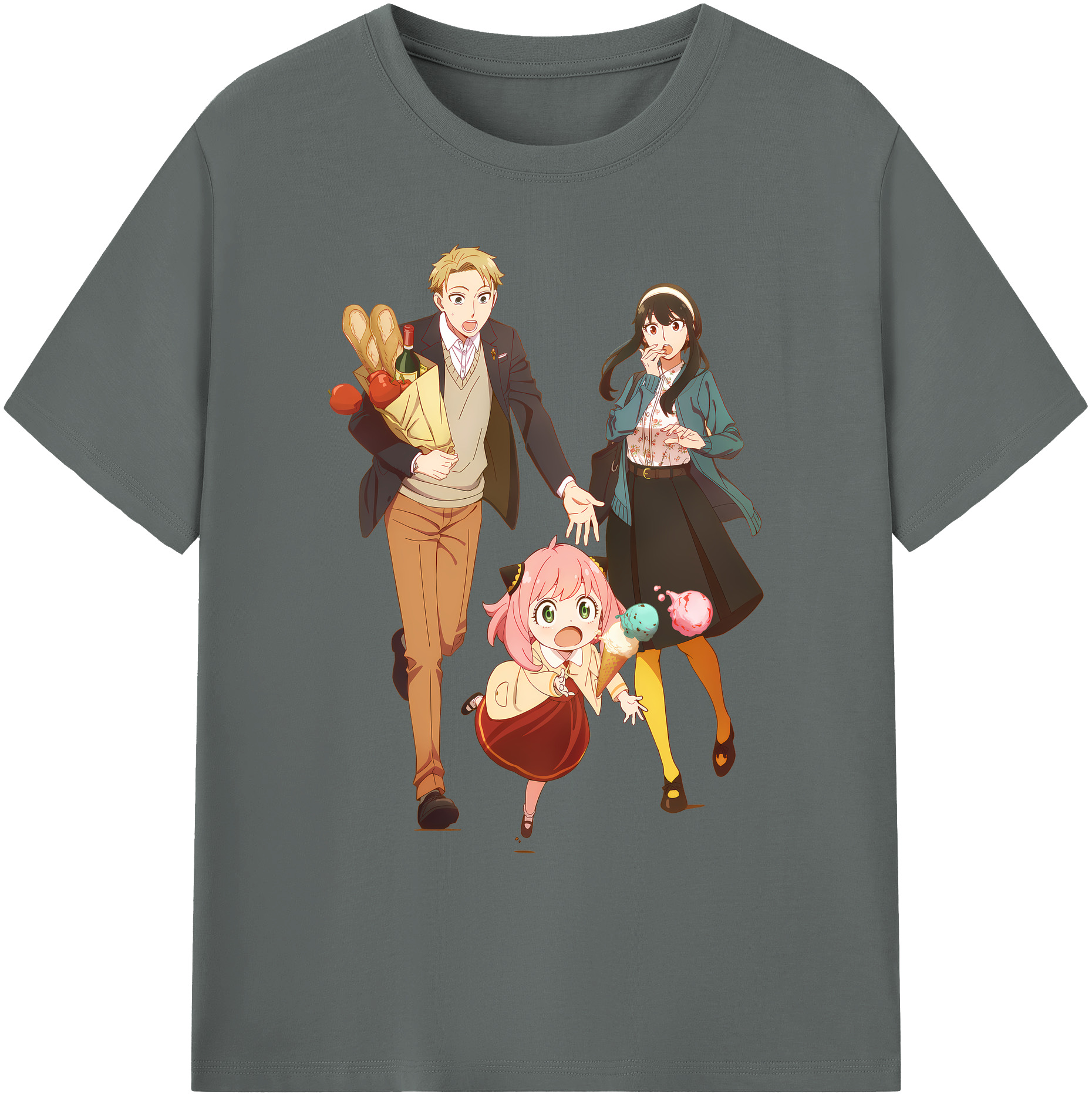 （画像用） SPY×FAMILY间谍家家酒 綿100％ メンズ半袖Tシャツ｜肌触りやわらか＆通気性